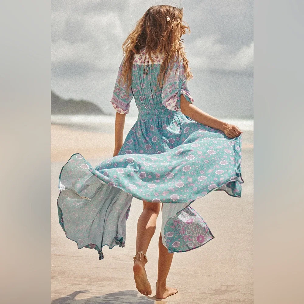 Lovers Beach Gown- Size L NWT Spell and the Gypsy - Picture 4 of 11